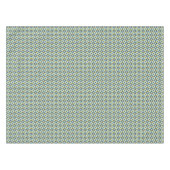 幾何学的な金ゴールド及び青いパターン テーブルクロス (正面(横))