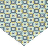 幾何学的な金ゴールド及び青いパターン テーブルクロス (アングル)