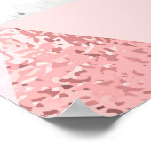 幾何学的な金ゴールド銀の三角形、大理石のパターン。 ポスター (角)