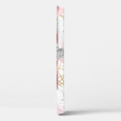 幾何学的な金ゴールド銀の三角形、大理石のパターン。 Case-Mate iPhoneケース (裏面 / 左)