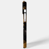 幾何学的な金属抽象芸術ウォールアート – 金ゴールドとBl Case-Mate iPhoneケース (裏面 / 左)