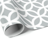 幾何学的な銀製灰色の包装紙 ラッピングペーパー (ロールコーナー)