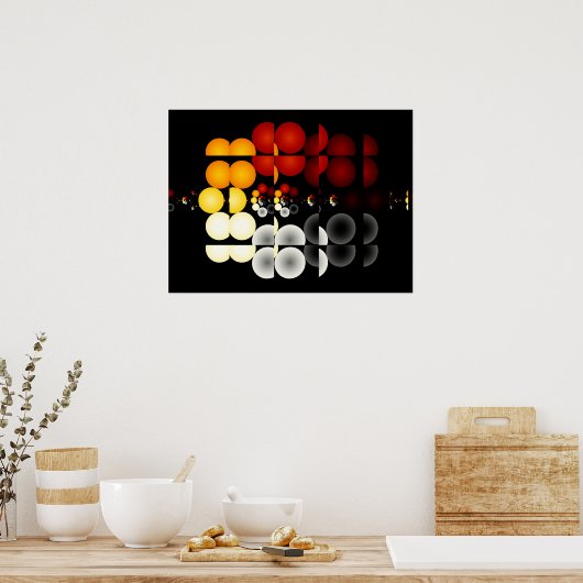 幾何学的な錯覚フラクタルアートポスター ポスター (キッチン)