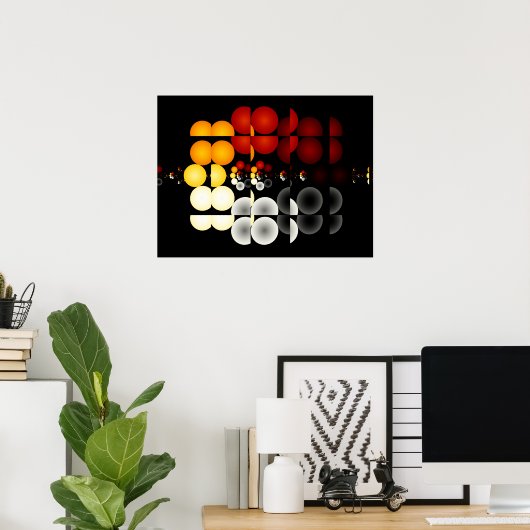 幾何学的な錯覚フラクタルアートポスター ポスター (ホームオフィス)