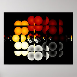 幾何学的な錯覚フラクタルアートポスター ポスター