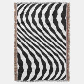 幾何学的な錯覚ブラック+好みの色 スローブランケット (正面縦)