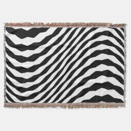 幾何学的な錯覚ブラック+好みの色 スローブランケット