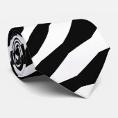 幾何学的な錯覚ブラック+好みの色 ネクタイ (ロール)
