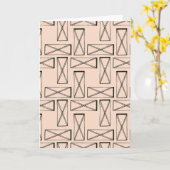 幾何学的な長方形Xのデザイン カード (黄色い花)