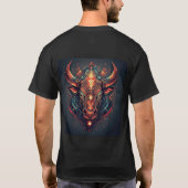幾何学的な雄牛のデザイン Tシャツ (裏面)
