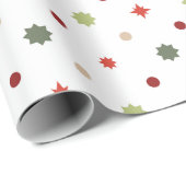 幾何学的な雪片のクリスマスの北欧パターン ラッピングペーパー (ロールコーナー)
