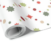 幾何学的な雪片のクリスマスの北欧パターン ラッピングペーパー (ロールコーナー)