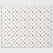 幾何学的な雪片のクリスマスの北欧パターン ラッピングペーパー (フラット)