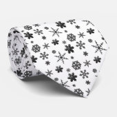 幾何学的な雪片2タイ – 氷 ネクタイ (ロール)