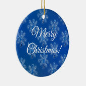 幾何学的な雪 セラミックオーナメント (右)