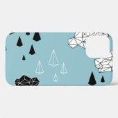 幾何学的な雲と雨、シームレスなパターン。 Case-Mate iPhoneケース (裏面 (横))