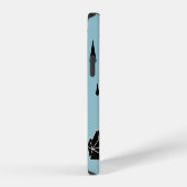 幾何学的な雲と雨、シームレスなパターン iPhoneケース (右側面)