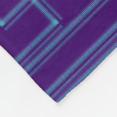 幾何学的な青いパターン フリースブランケット (角)