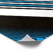 幾何学的な青い線条模様のシームレスなパターン， br ポスター (角)