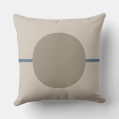 幾何学的な青とアイボリーの円のクモダンッション クッション (裏面)
