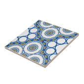 幾何学的な青と白のモロッコアズレホス タイル (側面)