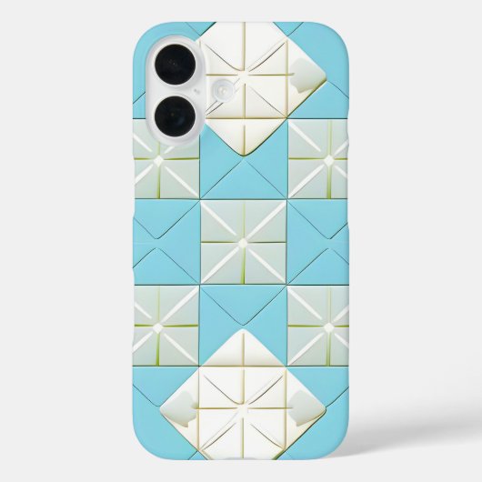 幾何学的な青と白の模様 Case-Mate iPhoneケース (裏面)