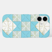幾何学的な青と白の模様 Case-Mate iPhoneケース (裏面 (横))