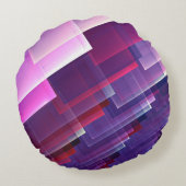 幾何学的な青 ラウンドクッション (裏面)