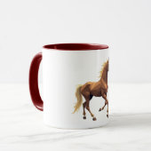 幾何学的な馬のマグ マグカップ (正面左)