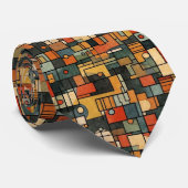 幾何学的な驚異：魅力的なキュービストのスタイル ネクタイ (ロール)