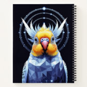 幾何学的な鳥とクリスタルブジェリガーベクトルアート ノートブック (裏面)