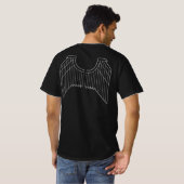 幾何学的な鳥の翼Tシャツ Tシャツ (裏面フル)