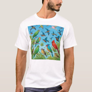 幾何学的な鳥 – フライトアートの自由 Tシャツ