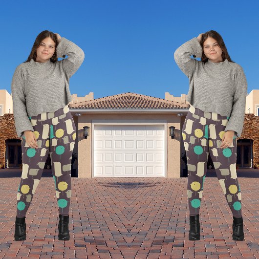 幾何学的な鳥 レギンス