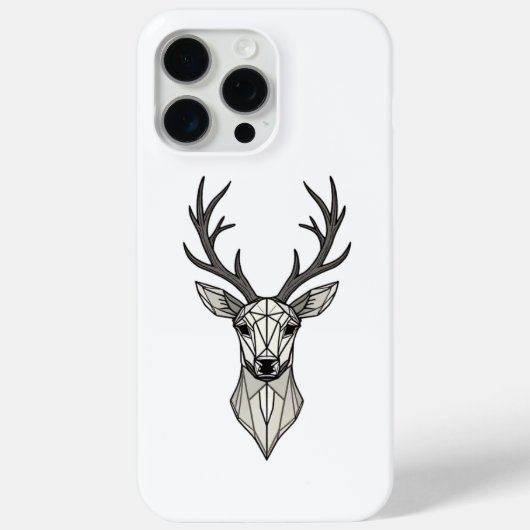 幾何学的な鹿のデザイン iPhoneケース Case-Mate iPhoneケース (裏面)