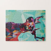 幾何学的な鹿 ジグソーパズル (横)