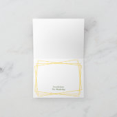 幾何学的な黄色の野の花の写真 オーダーメイド サンキューカード (内部)