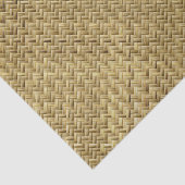 幾何学的な黄金のバスケット織りグラフィックパターン 薄葉紙 (詳細)