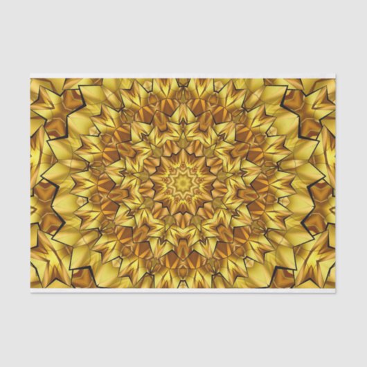 幾何学的な黄金抽象芸術ティッシュペーパー 薄葉紙 (正面)