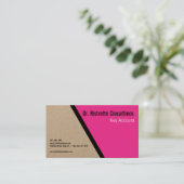 幾何学的な黒いはっきりした工芸品 名刺 (スタンド正面)