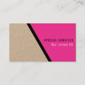 幾何学的な黒いはっきりした工芸品 名刺 (裏面)