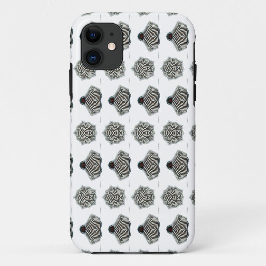 幾何学的な黒と白のケース Case-Mate iPhoneケース (裏面)