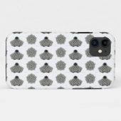 幾何学的な黒と白のケース Case-Mate iPhoneケース (裏面(横))