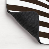 幾何学的な黒と白のゼブラストライプ マウスパッド (コーナー)