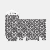 幾何学的な黒と白の感謝のギフトボックス フェイバーボックス (折り畳みなし)