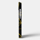 幾何学的な黒の三角形に金のラインのモノグラム Case-Mate iPhoneケース (裏面 / 左)