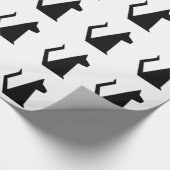 幾何学的な黒猫の包装紙 ラッピングペーパー (角)