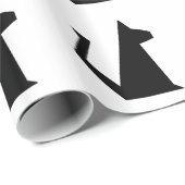 幾何学的な黒猫の包装紙 ラッピングペーパー (ロールコーナー)