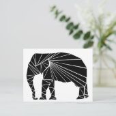 幾何学的な黒象 ポストカード (スタンド正面)