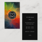 幾何学的な黒 名刺 (正面/裏面)